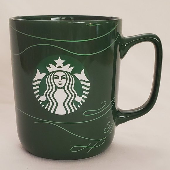 Starbucks Holiday Coffee Cup Green with Light Green Swirl 2020 - Picture 1 of 6